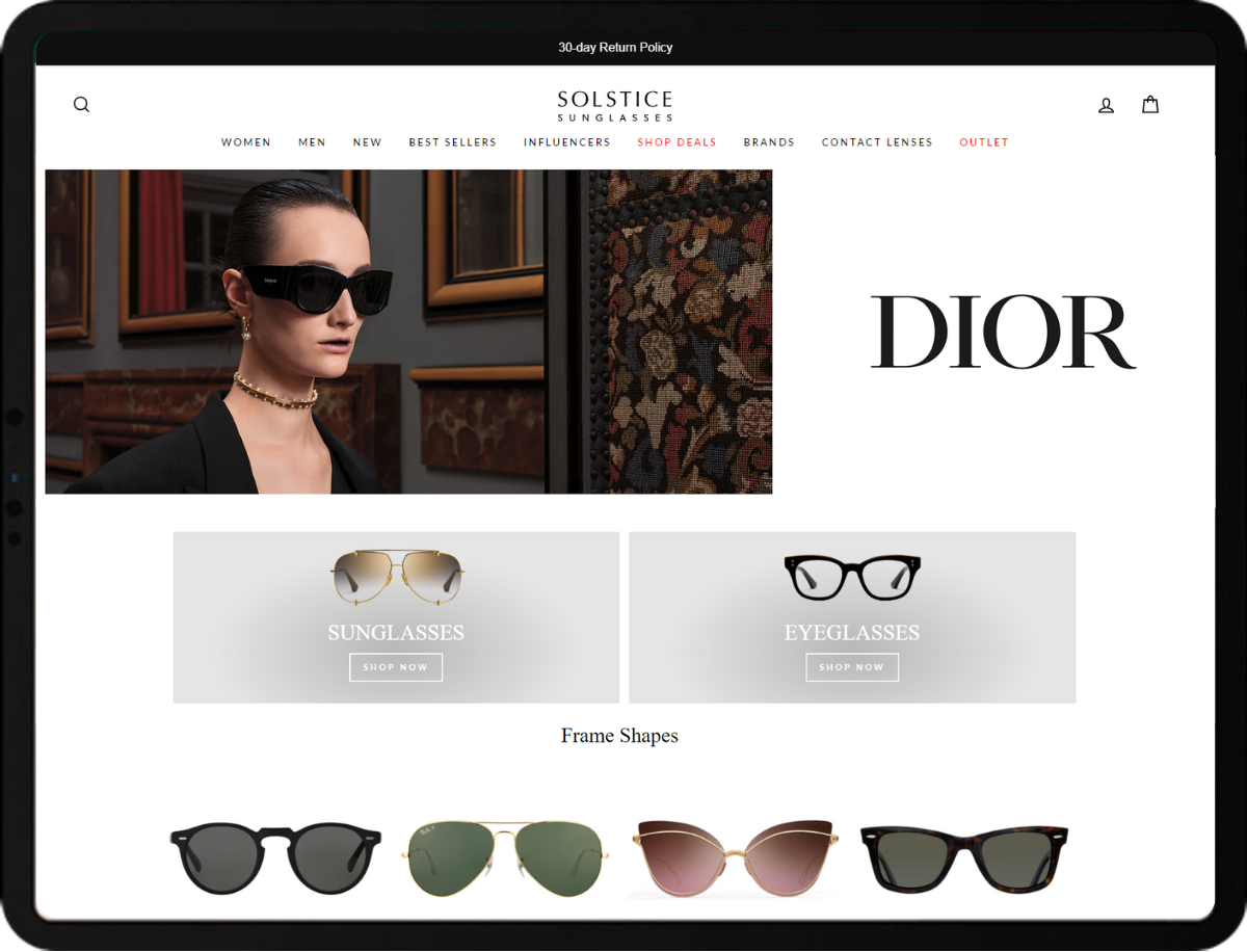 Solstice Sunglasses sets up 99minds gift cards and loyalty program
