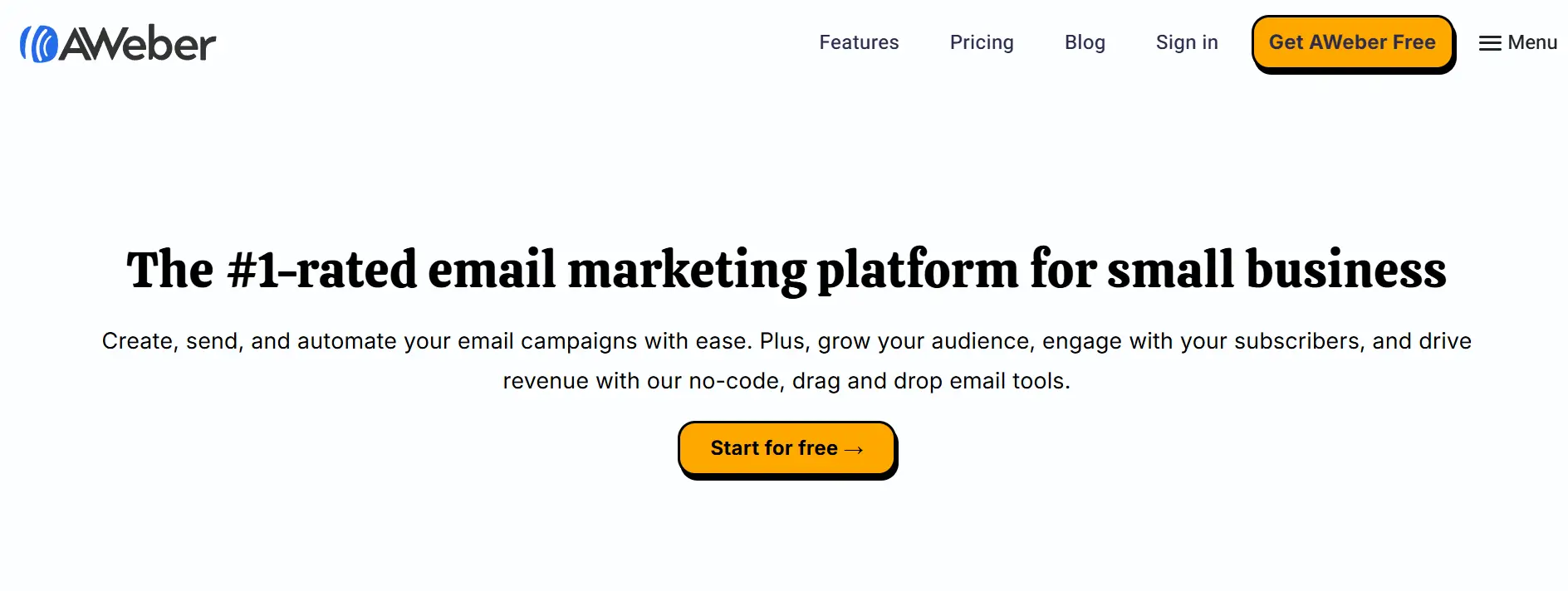 AWeber email marketing tool