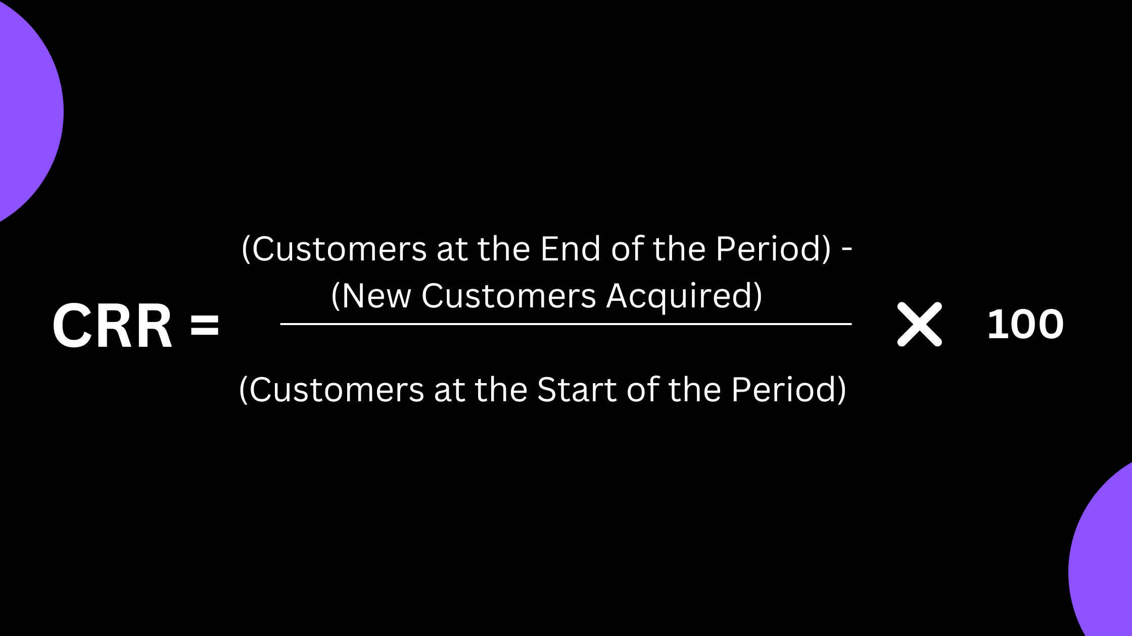 customer retention rate formula