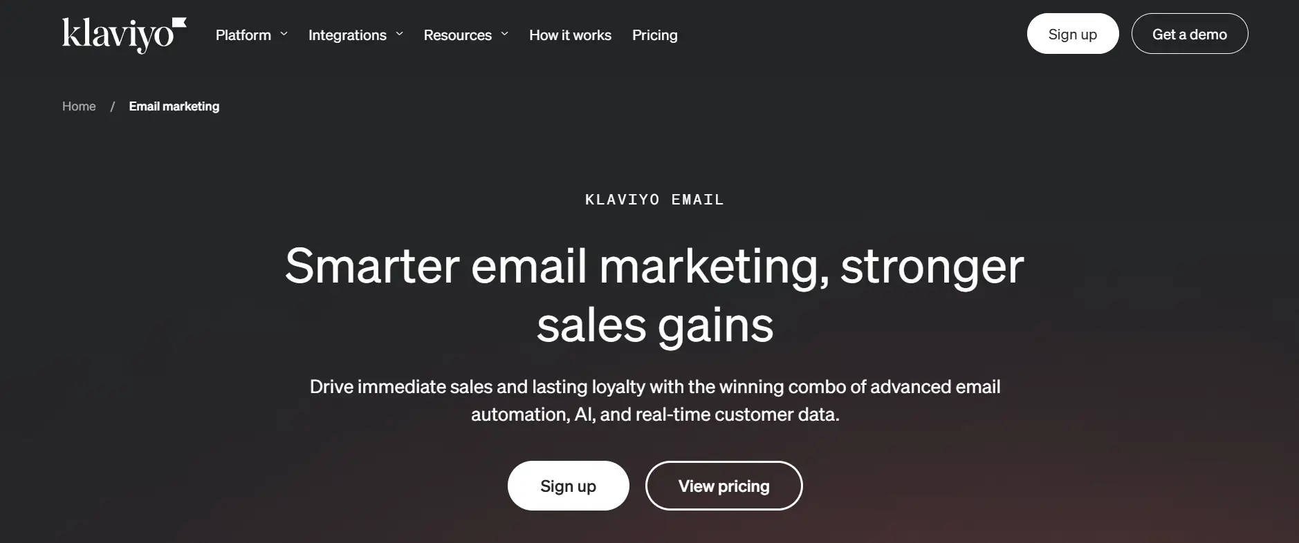 Klaviyo email marketing tool