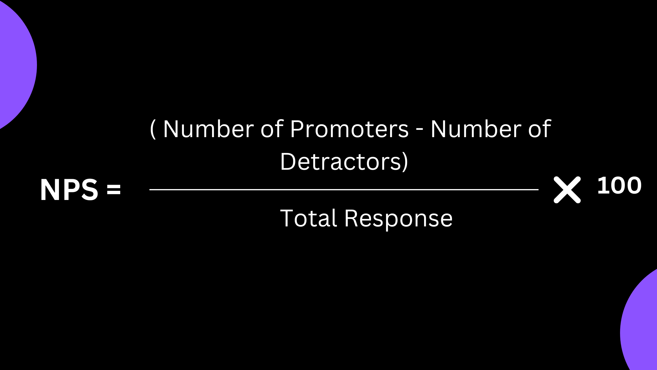 Net Promoters Score formula