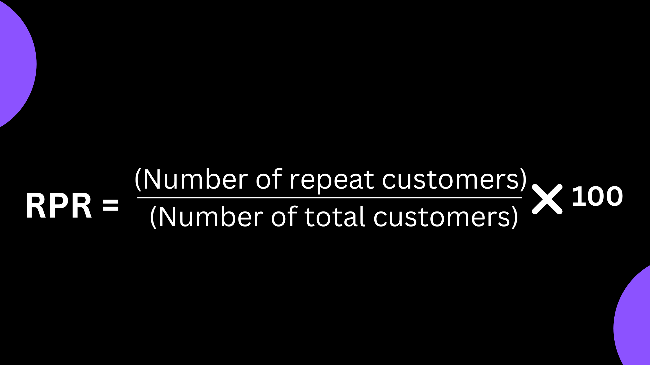 Repeat Purchase Rate formula