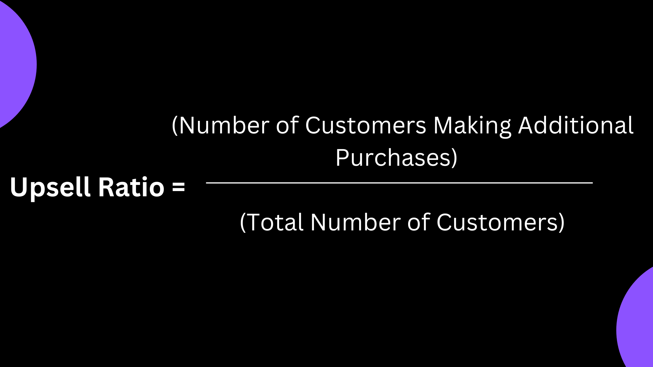 Upsell Ratio formula