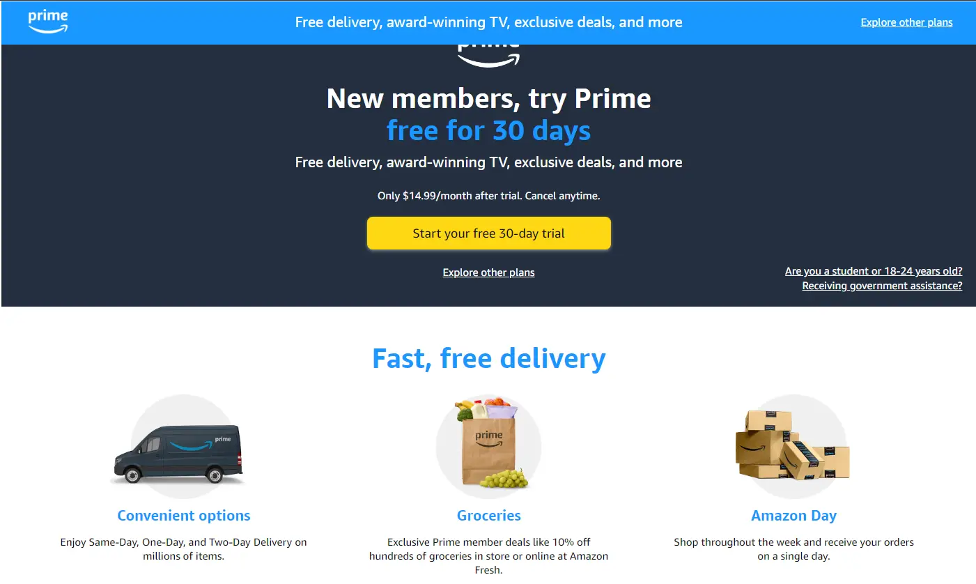 amazon prime membership program