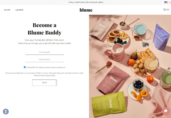 blume referral program