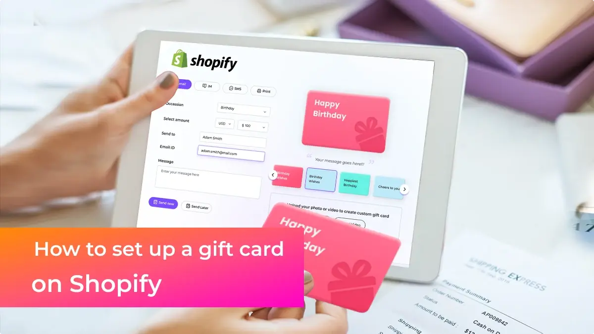 How to set-up a gift card on shopify