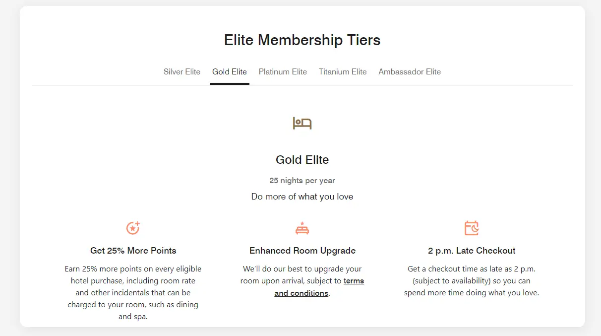 marriott bonvoy membership tiers