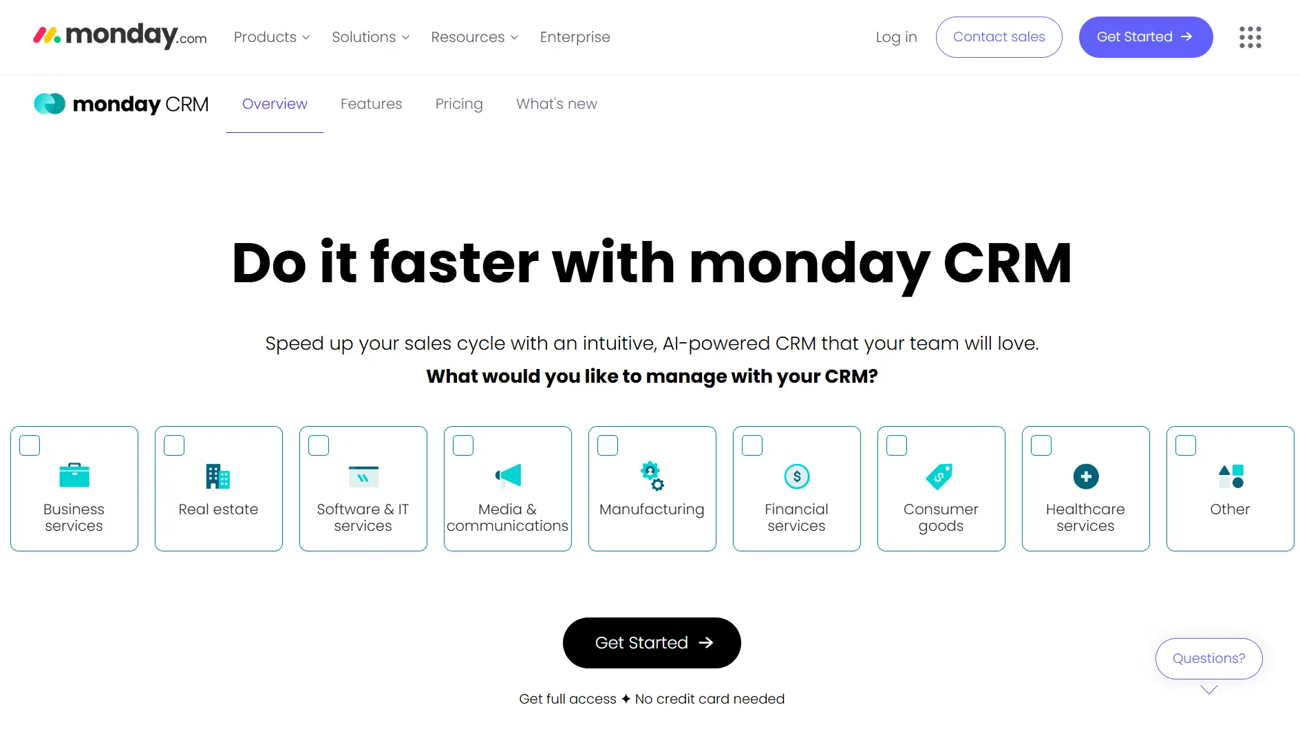 Monday CRM marketing tool