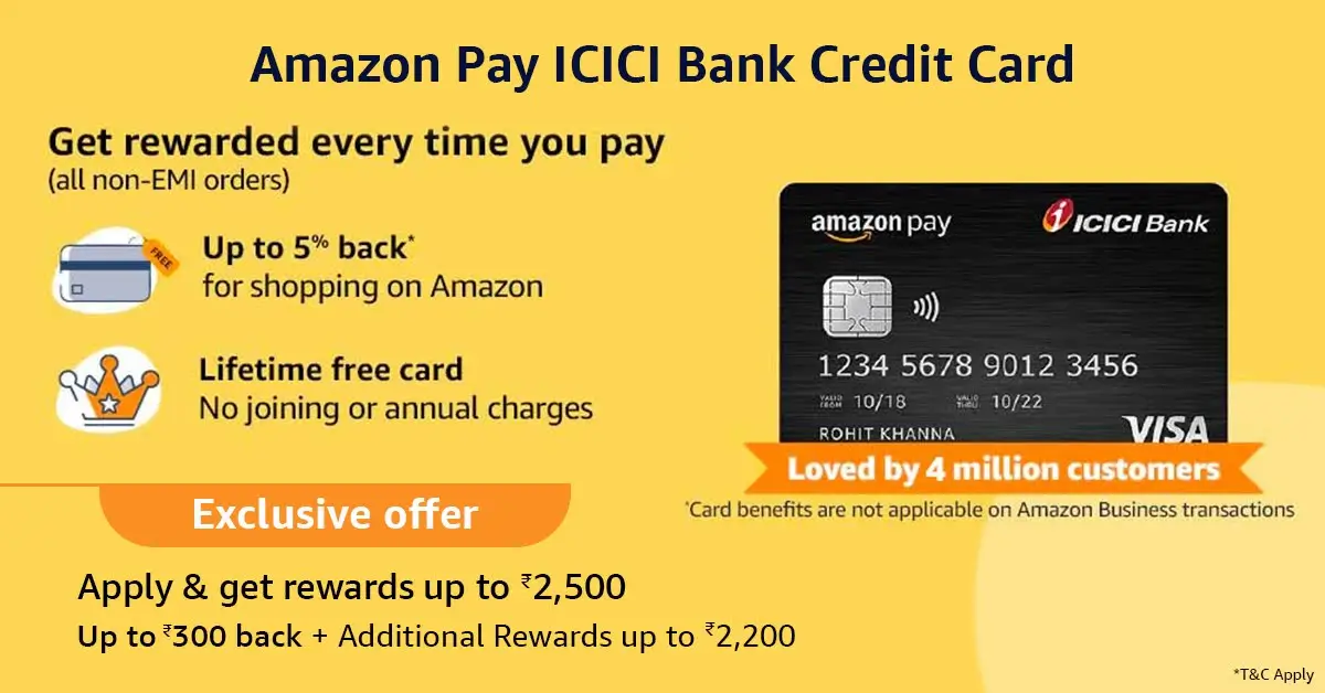 Amazon pays ICICI bank credit card